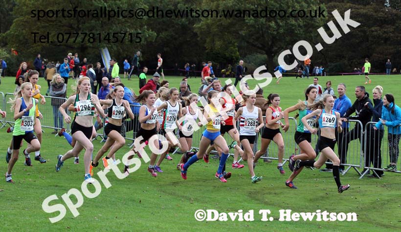 Start of the under-15 girls Northern Cross Country Relays. Photo: David T. Hewitson/Sports for All Pics